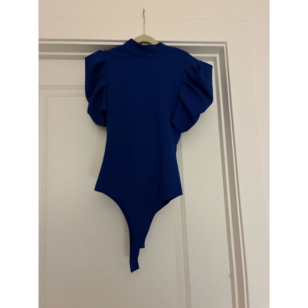 TCEC Royal Blue Puff Sleeve Bodysuit